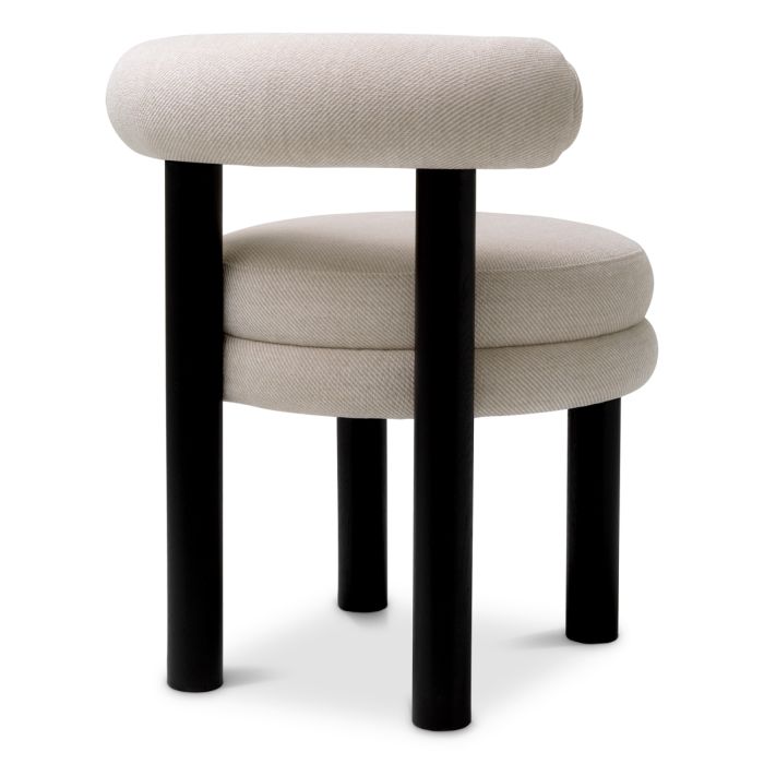 Chaise de salle à manger en tissu sable | Eichholtz Zoey