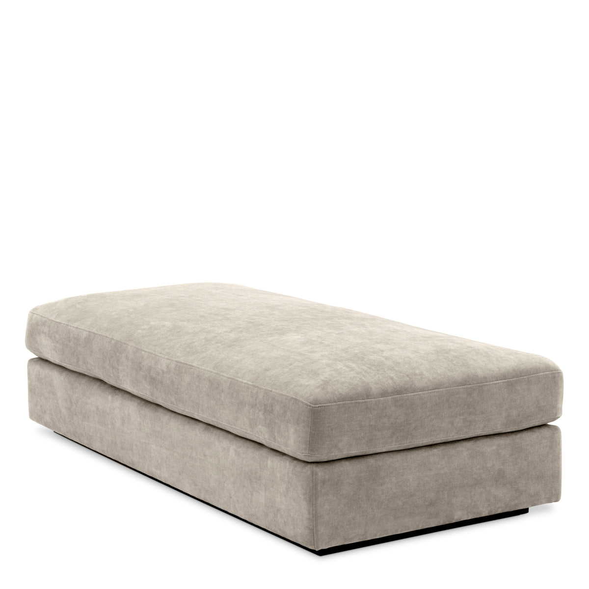 Ottoman en tissu clair sable | Eichholtz Vista Grande - vue d'ambiance | REMO-HOME