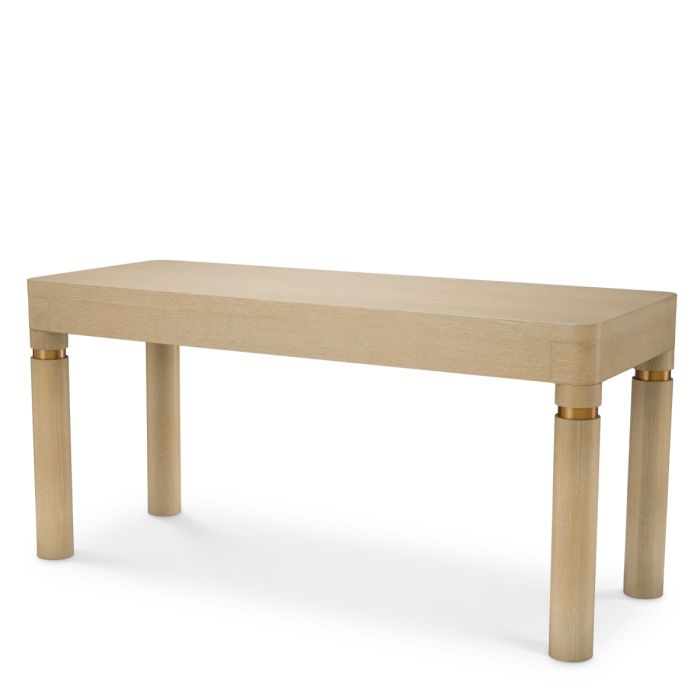 Bureau en chêne blanchi et laiton brossé | Eichholtz Carmel