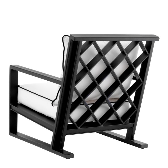 Fauteuil d'extérieur noir et blanc | Eichholtz Como