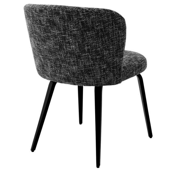 Chaise de salle à manger en tissu noir | Eichholtz Halard