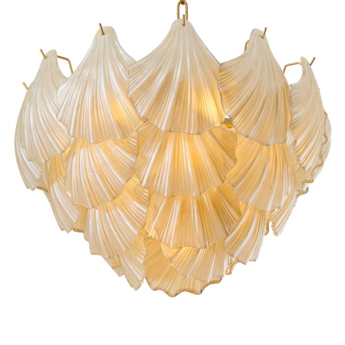 Lustre doré en verre champagne | Eichholtz Ibiza