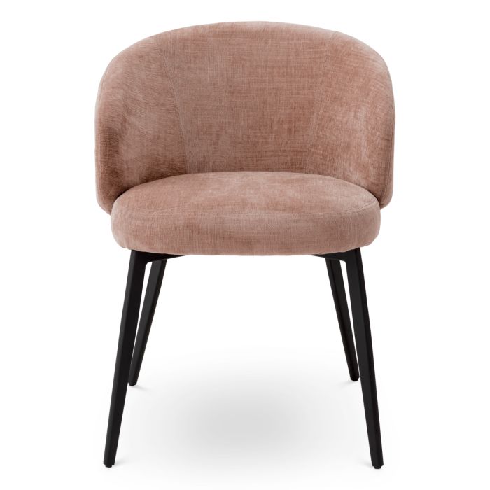 Chaise de salle à manger avec accoudoirs en tissu rose (lot de 2) | Eichholtz Lloyd