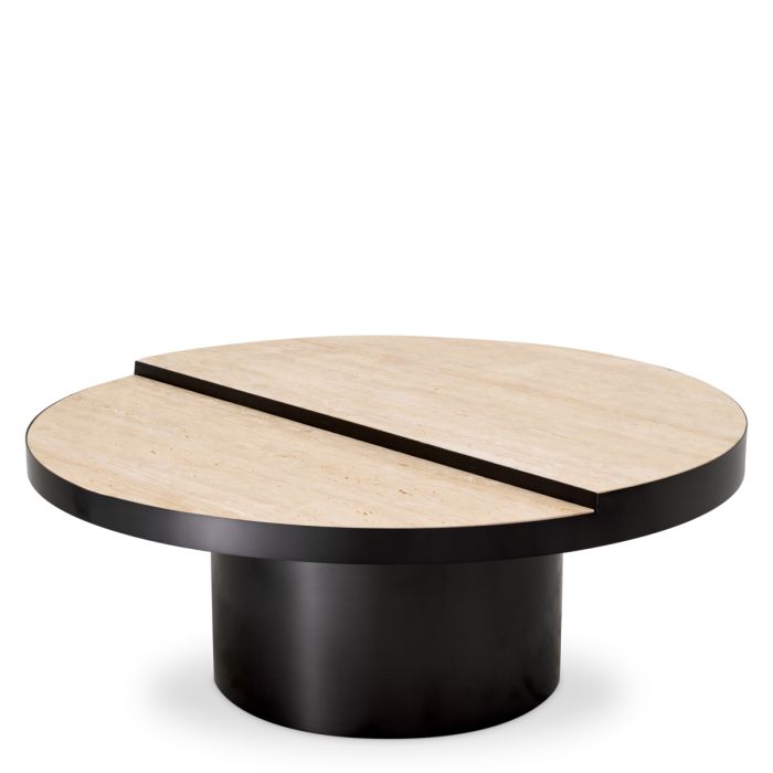 Table basse en bronze et travertin | Eichholtz Excelsior