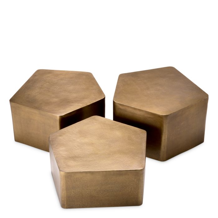 Table basse en laiton (lot de 3) | Eichholtz Veenazza