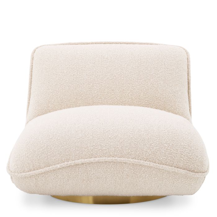 Fauteuil pivotant bouclé crème | Eichholtz Relax