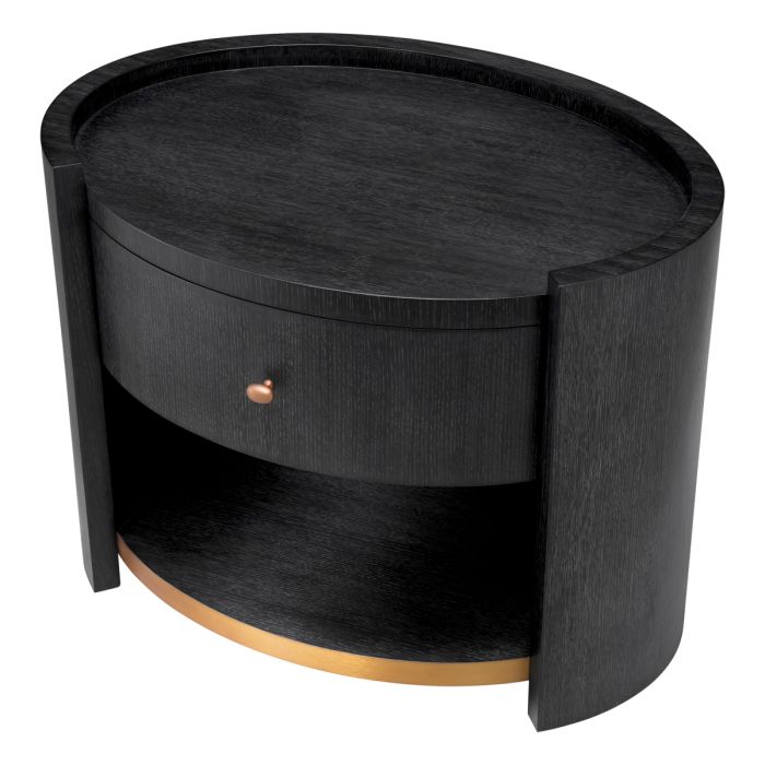 Table de chevet en chêne gris anthracite | Eichholtz Rosemberg