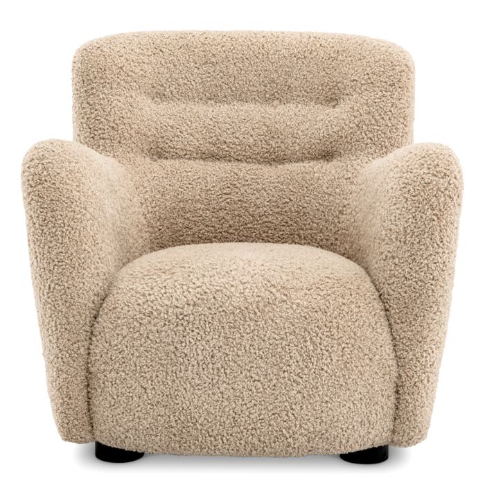 Fauteuil molletonné sable | Eichholtz Bixby