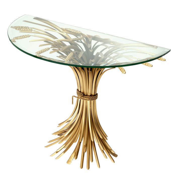 Console dorée en verre transparent | Eichholtz Bonheur