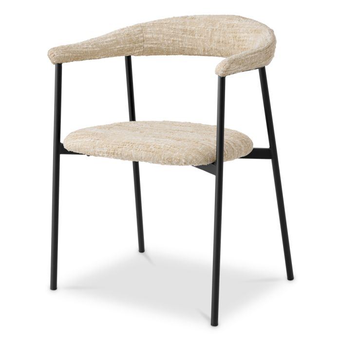Chaise de salle à manger bouclé crème (lot de 2) | Eichholtz Julio
