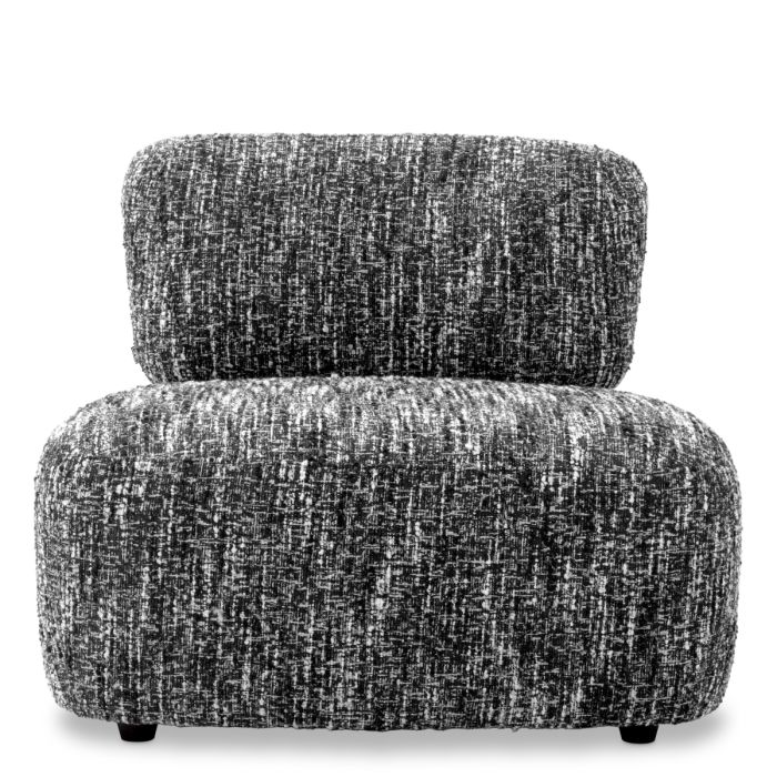 Fauteuil bouclé noir et blanc | Eichholtz Leon