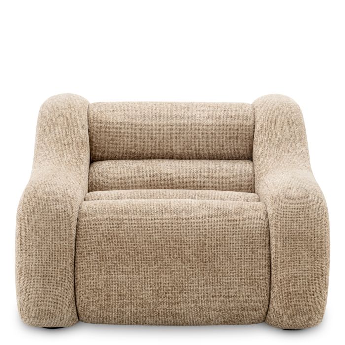 Fauteuil en tissu sable | Eichholtz Carbone