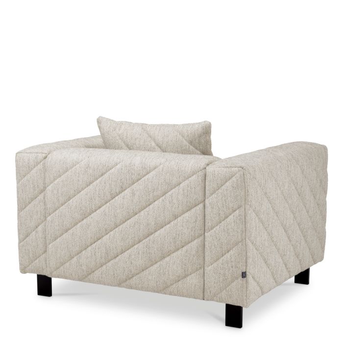 Fauteuil en tissu gris clair | Eichholtz Avellino