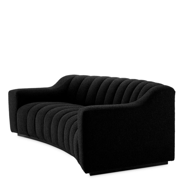 Canapé 2-3 places bouclé noir | Eichholtz Kelly S