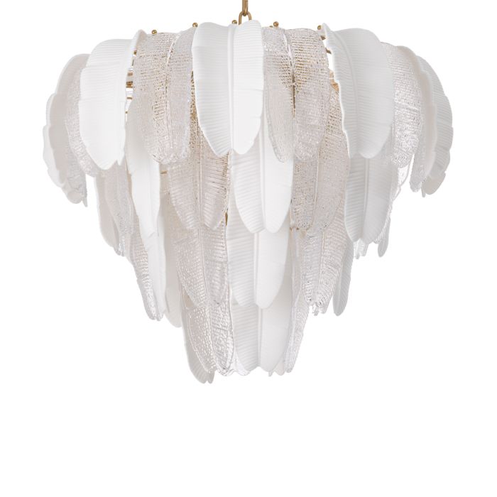 Lustre en verre et céramique blanche | Eichholtz Lucia S