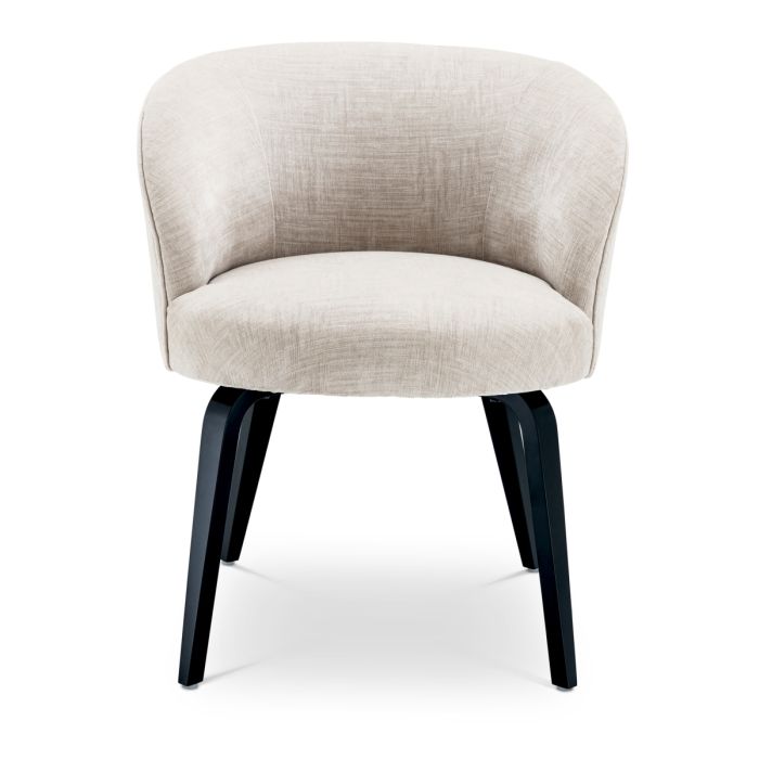 Chaise de salle à manger en tissu beige | Eichholtz Vichy