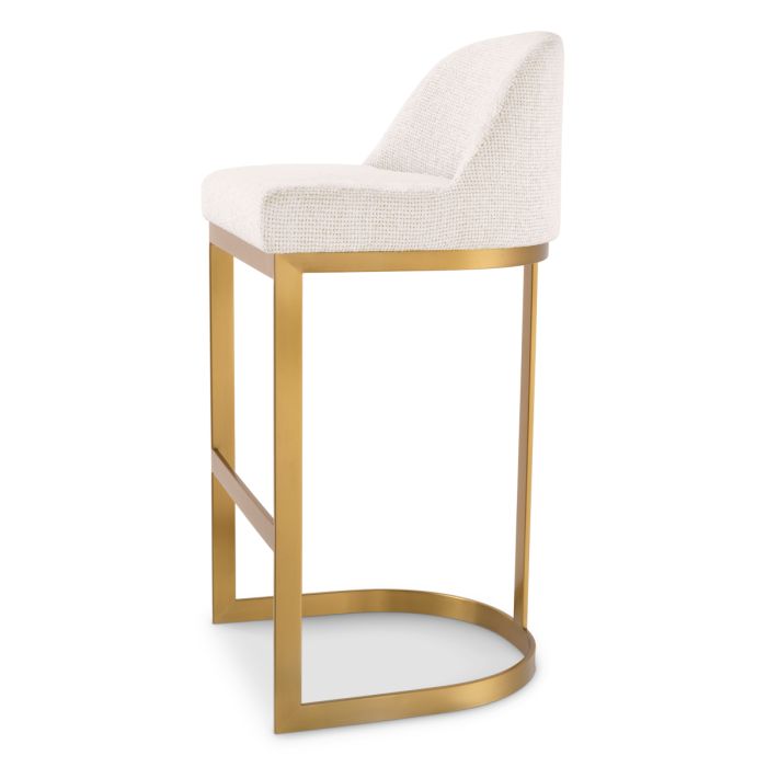Chaise de bar en tissu blanc cassé | Eichholtz Condos
