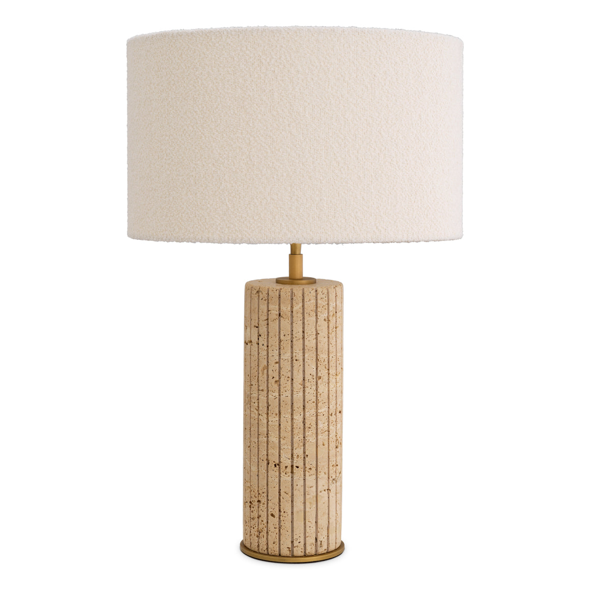 Lampe de table en travertin avec abat-jour | Eichholtz Giova Round - vue d'ambiance | REMO-HOME