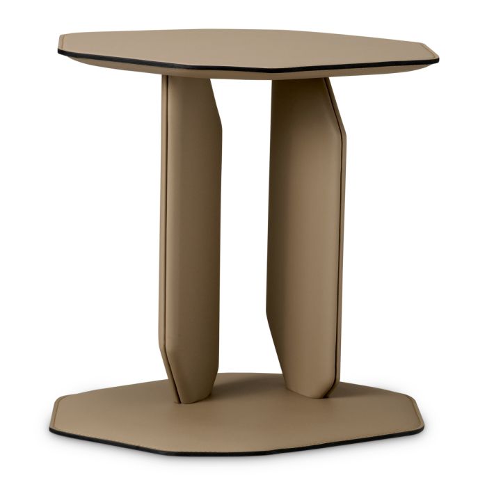 Table d'appoint en cuir marron | Eichholtz Maurizio