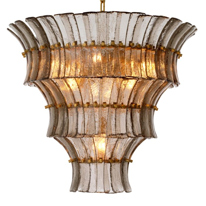 Lustre doré en verre fumé | Eichholtz Toscano