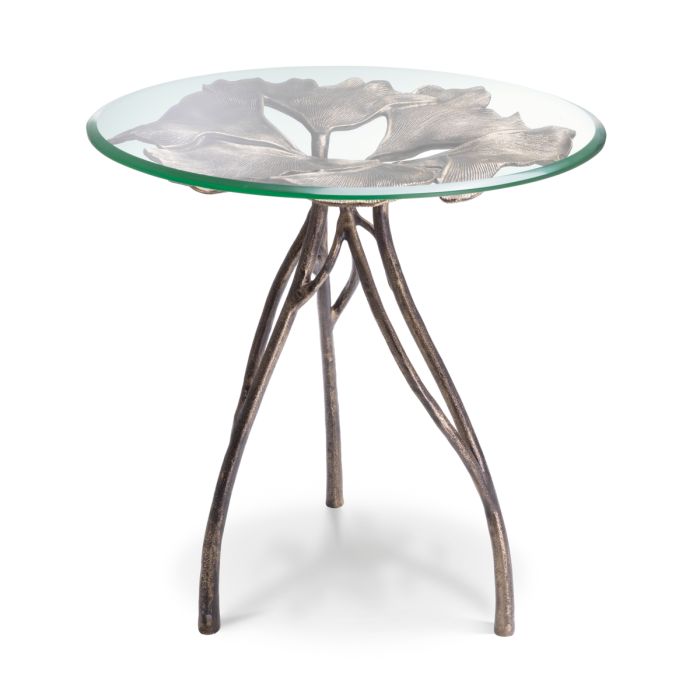 Table d'appoint dorée en verre transparent | Eichholtz Poseidon