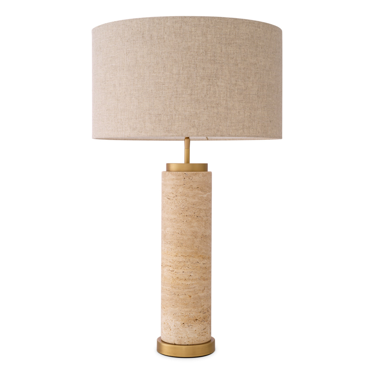 Lampe de table en travertin avec abat-jour | Eichholtz Lxry. - vue d'ambiance | REMO-HOME