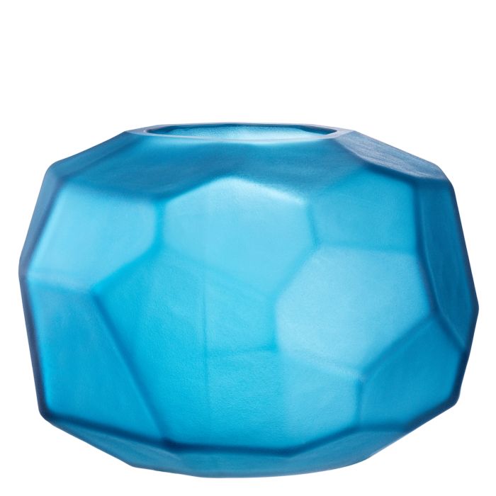 Vase en verre soufflé bleu | Eichholtz Fly