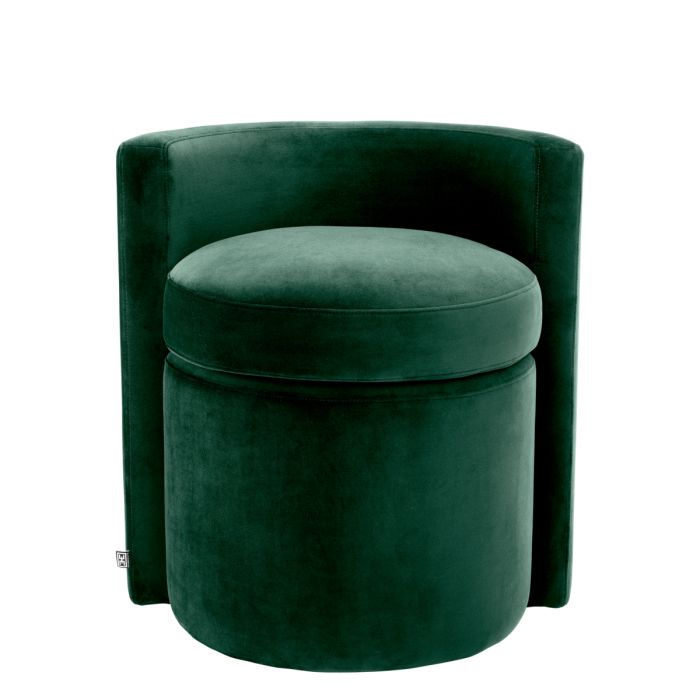 Tabouret en velours vert foncé | Eichholtz Arcadia