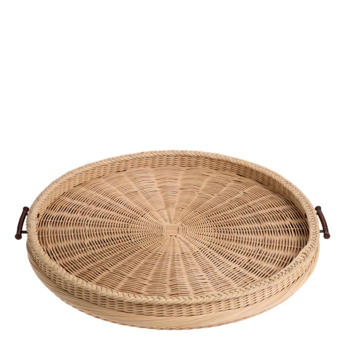 Plateau rond en rotin naturel | Eichholtz Vimini L