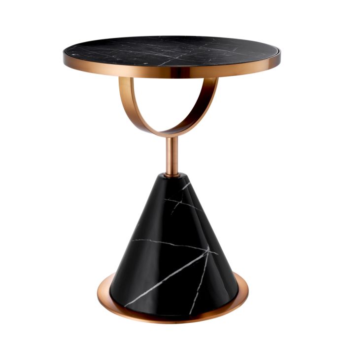 Table d'appoint cuivrée en résine noire | Eichholtz Park Lane