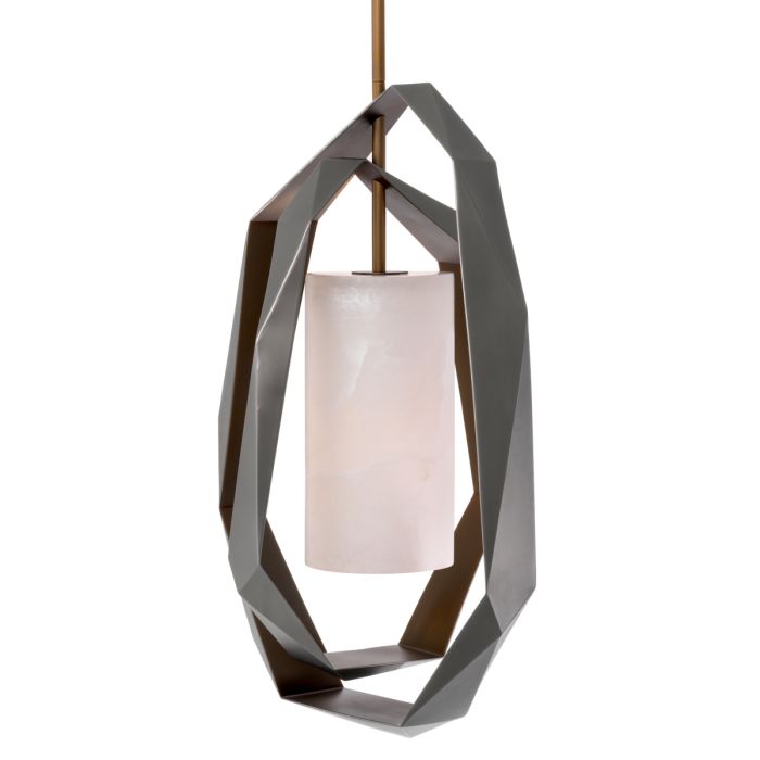 Lustre en bronze et en albâtre | Eichholtz Santos Double