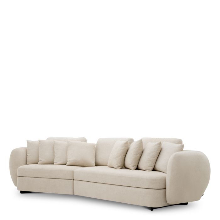 Canapé 3-4 places en tissu beige | Eichholtz Sidney