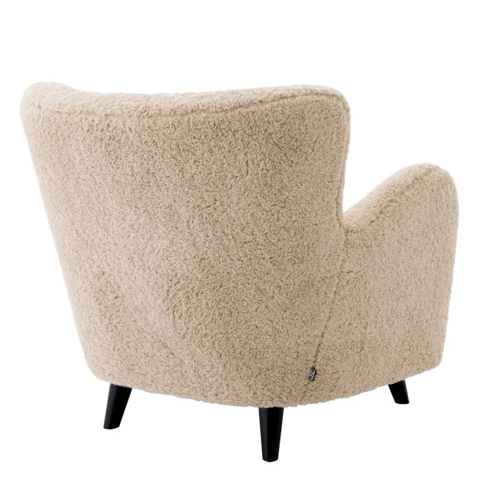 Fauteuil molletonné sable | Eichholtz Svante S