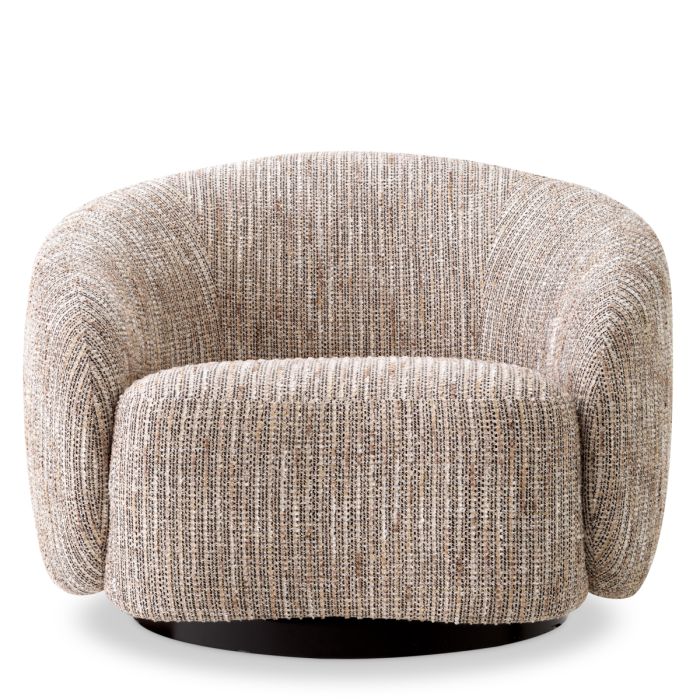 Fauteuil pivotant en tissu beige | Eichholtz Amore