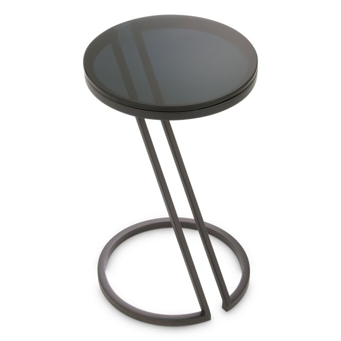 Table d'appoint en bronze et verre fumé | Eichholtz Falcone