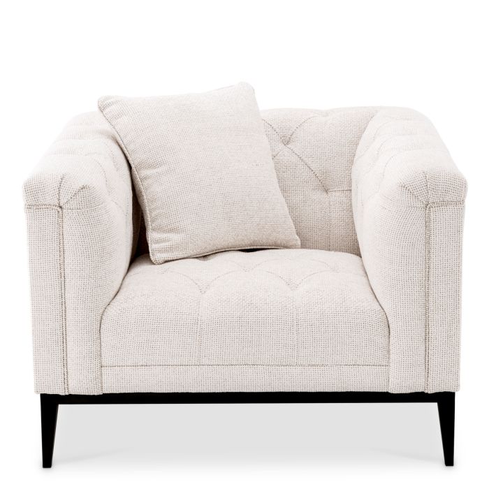 Fauteuil en tissu blanc cassé | Eichholtz Cesare
