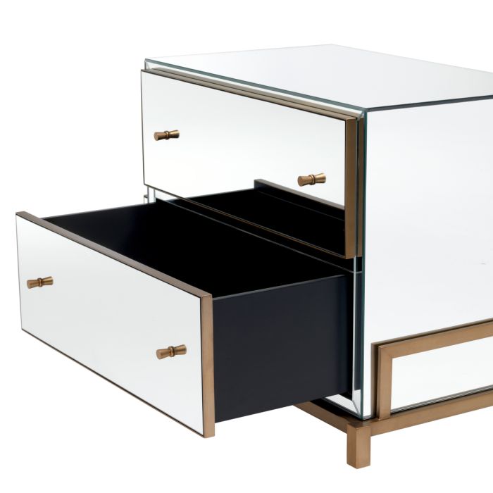 Table de chevet en verre blanc | Eichholtz Clarington