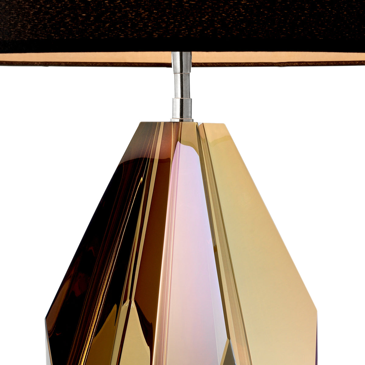 Lampe de table en verre cristal ambre avec abat-jour | Eichholtz Setai - vue d'ambiance | REMO-HOME