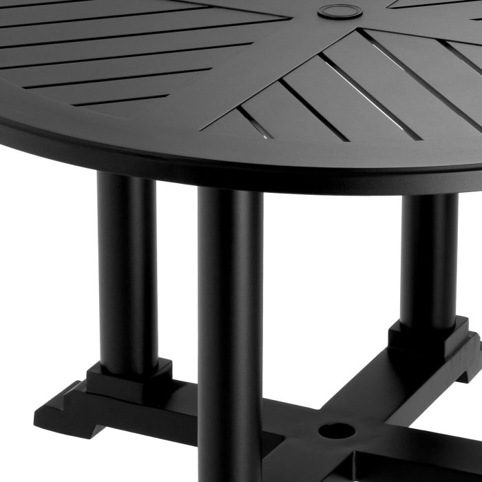 Table ronde extérieure en métal noir | Eichholtz Bell Rive S