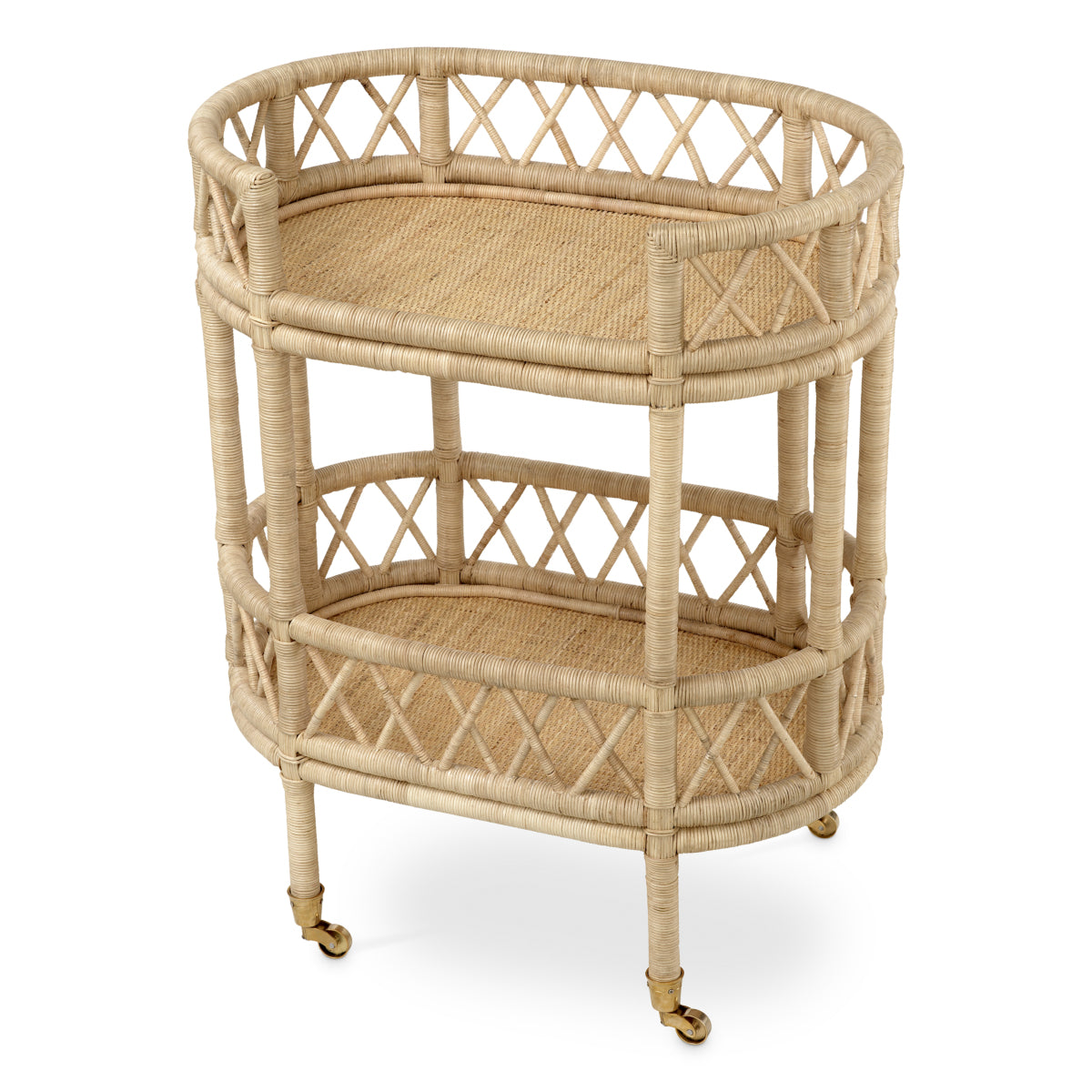 Trolley en rotin naturel | Eichholtz Dorini - vue d'ambiance | REMO-HOME