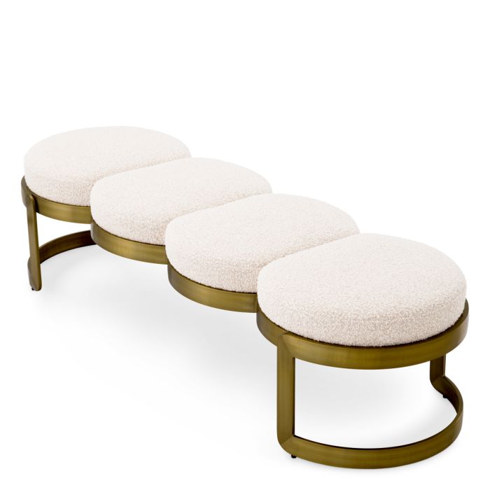 Banc bouclé crème | Eichholtz Newport