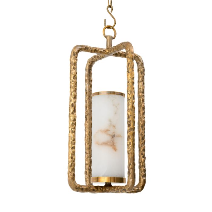Lustre en laiton martelé et albâtre | Eichholtz San Lorenzo