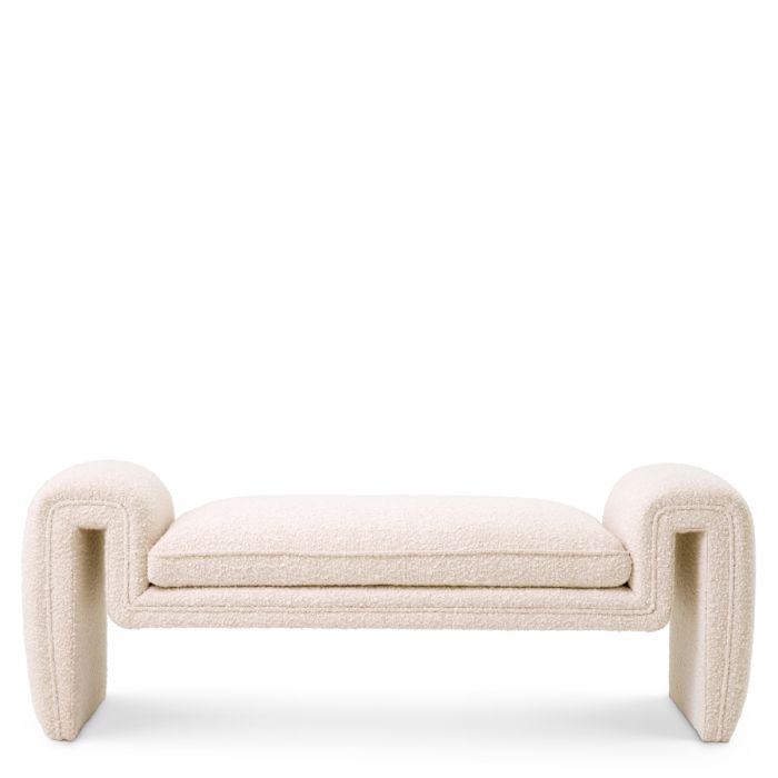 Banc bouclé crème | Eichholtz Tondo S