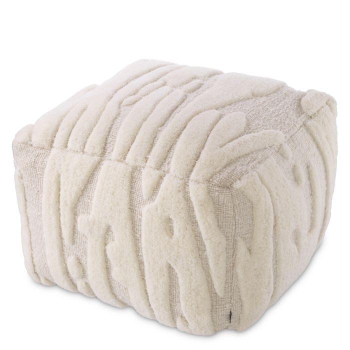 Pouf en laine ivoire | Eichholtz Zenon