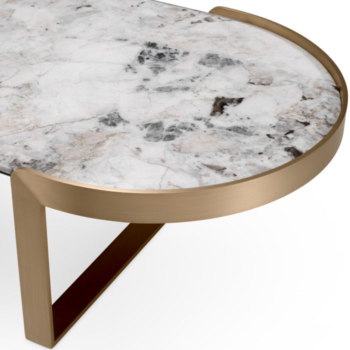 Table basse dorée en marbre | Eichholtz Fabio