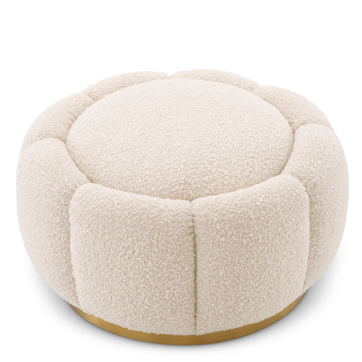 Ottoman en bouclé crème | Eichholtz Inger - vue d'ambiance | REMO-HOME