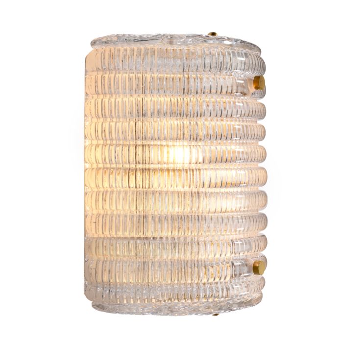 Applique murale dorée et verre transparent | Eichholtz Elix