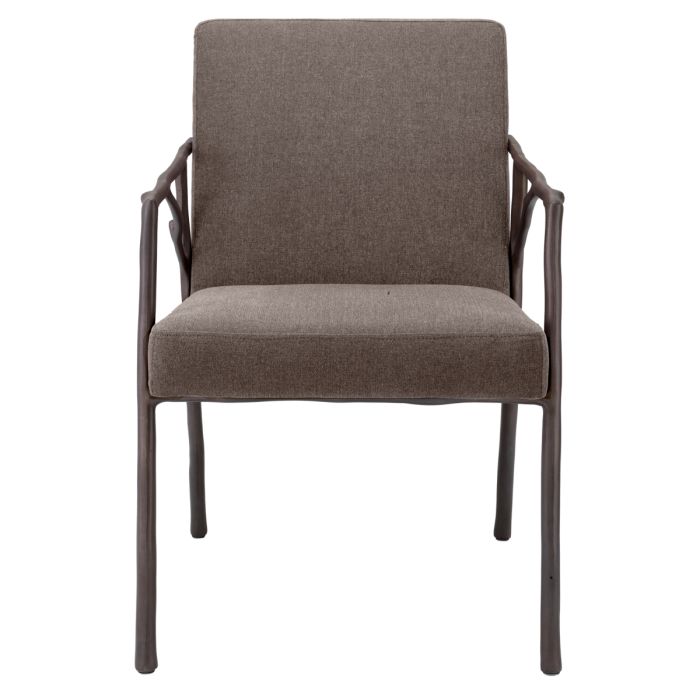 Chaise de salle à manger en tissu marron | Eichholtz Antico
