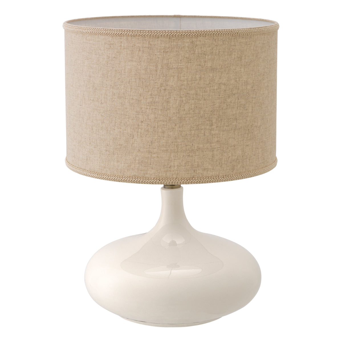 Lampe de table en céramique blanche craquelée avec abat-jour | Eichholtz Jones - vue d'ambiance | REMO-HOME
