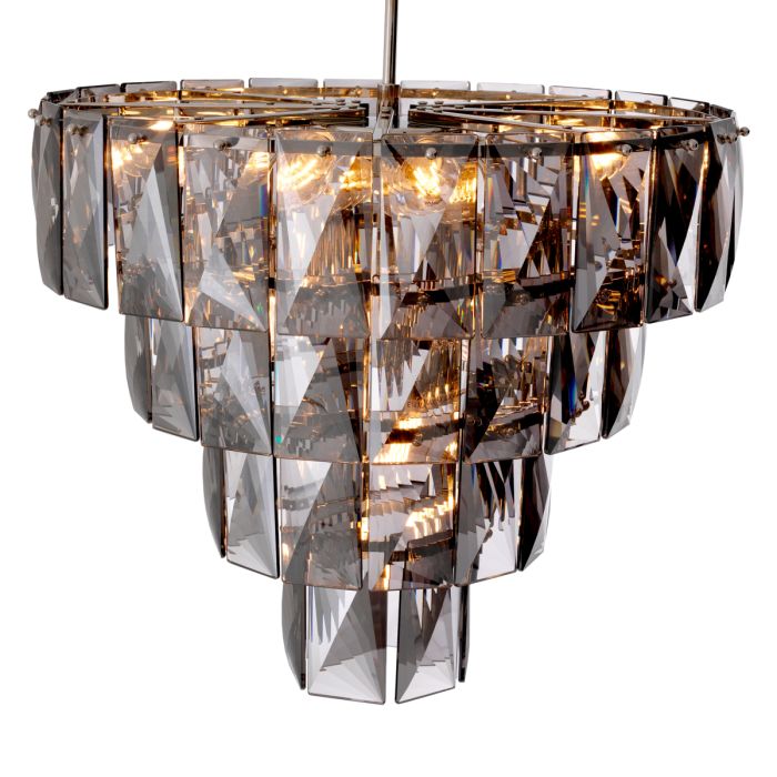 Lustre nickelé en verre fumé | Eichholtz Amazone S